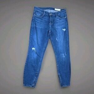 Pistola Jeans Size 30‎ Blue Skinny Medium Wash Denim Distressed Ankle Zips